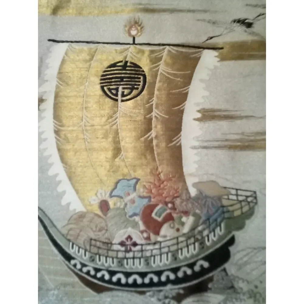 Vintage Japanese Fukusa Ceremonial Cloth/Tapestry Wall Art 28x25